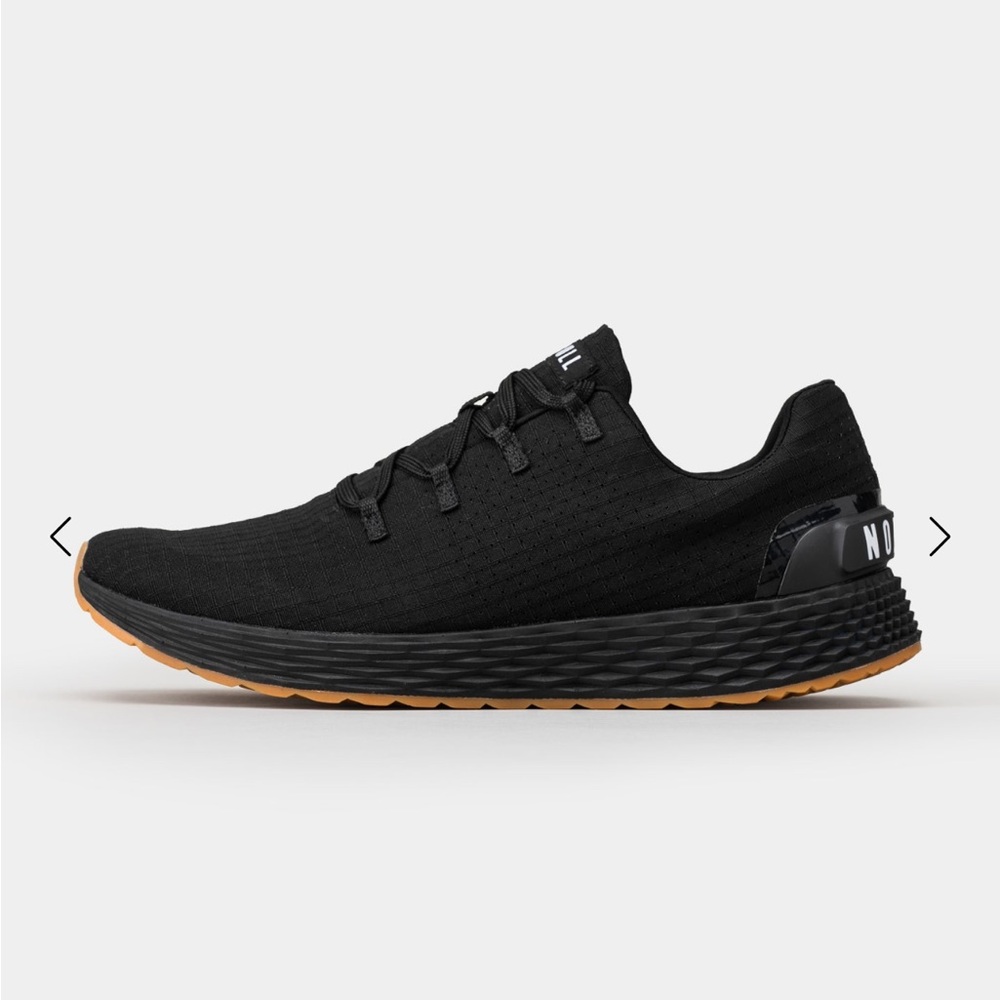 Black Athletic Sneakers with Gum Sole